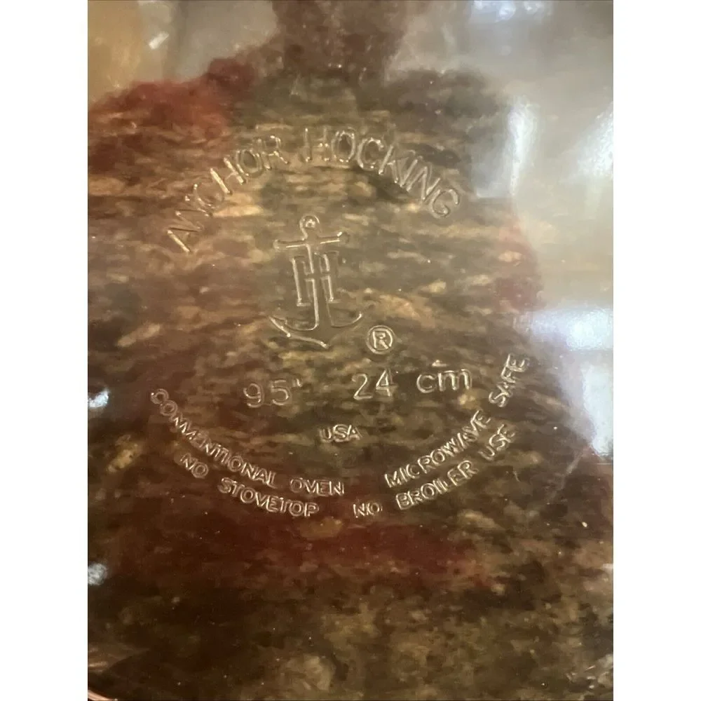 ANCHOR HOCKING Clear Glass Pie Baking Dish‎ Plate Oven Microwave Safe 9.5